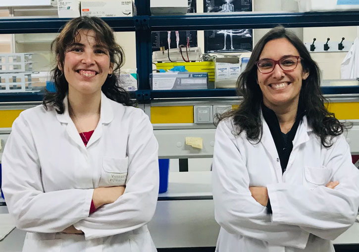 María Abellán-Álvaro y Carmen Agustín-Pavón, de la Unidad Mixta de Investigación en Neuroanatomía Funcional de la Universitat de València.